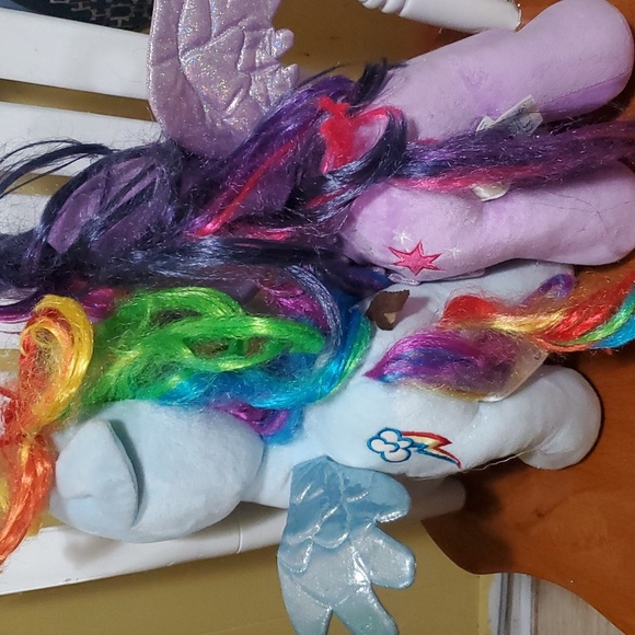 Vintage Lot 2 Build -A- Bear MY LITTLE PONY 16" Princess Luna, and Rainbow!! - Picture 6 of 12